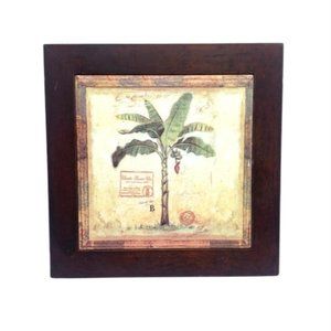 Beautiful Chad Barrett’s Banana Palm Detail Wood Framed 8x8